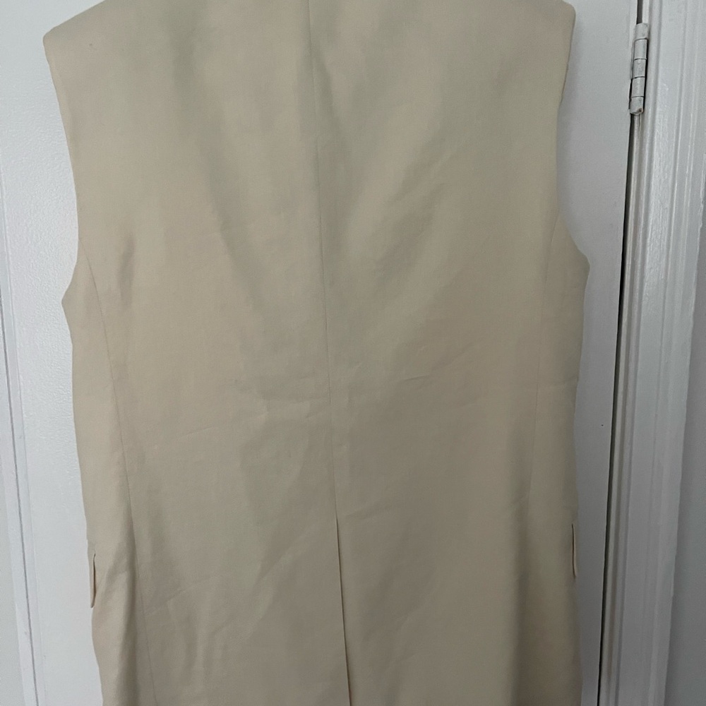 Helmut Lang Ivory Sleeveless Blazer - Picture 6 of 7